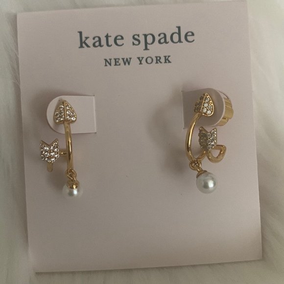 KATE SPADE Love Game Huggie Earrings